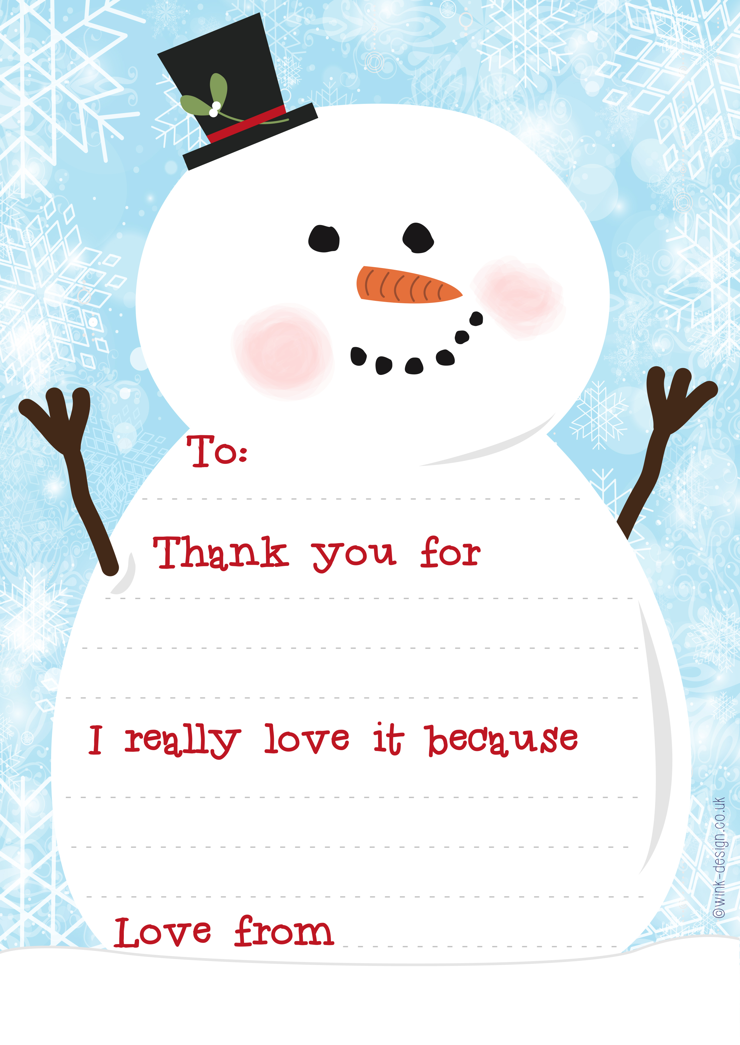 Printable Thank You Notes Christmas Printable Word Searches